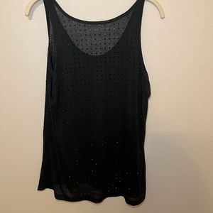 Wessex black embellished tank top SZ S